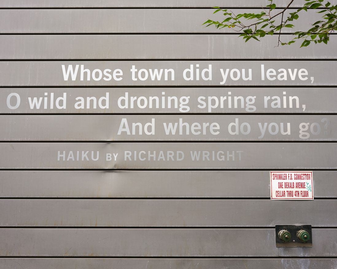 Photos of Richard Wright haikus around Brooklyn